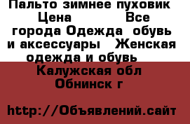 Пальто зимнее пуховик › Цена ­ 2 500 - Все города Одежда, обувь и аксессуары » Женская одежда и обувь   . Калужская обл.,Обнинск г.